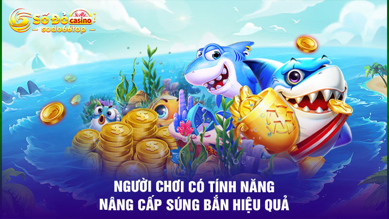 Người chơi có tính năng nâng cấp súng bắn hiệu quả